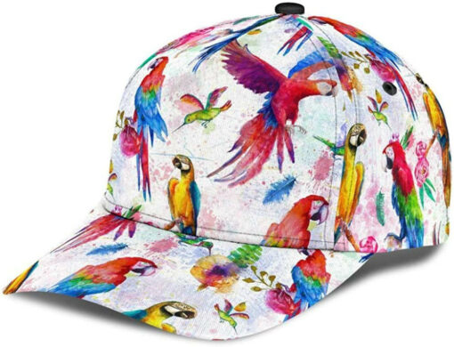 Parr Flower Colorful White 3D Printed Unisex Hat Classic Cap, Snapback Cap, Baseball Cap - Image 3