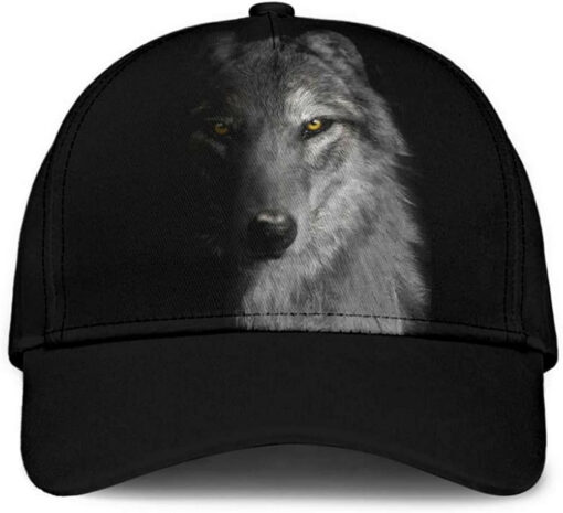 Wolf Face Black Attractive Style Beautiful 3D Cap