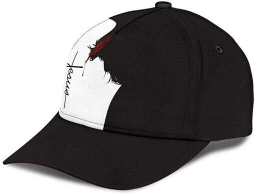 God Jesus Black and White Blood Style Hat Classic Cap - Image 2