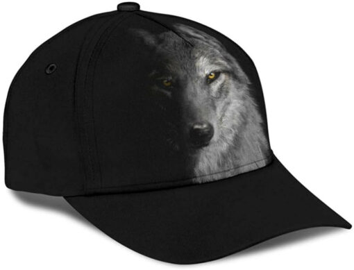 Wolf Face Black Attractive Style Beautiful 3D Cap - Image 3