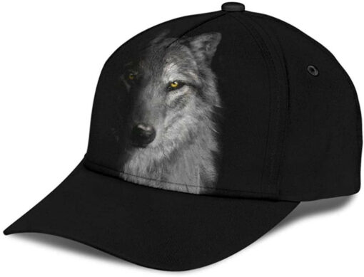 Wolf Face Black Attractive Style Beautiful 3D Cap - Image 2