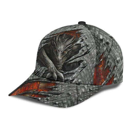 Dragon Red Eyes Lava Classic Cap 3D Unisex Hat, Cap For Summer, Human Cap, Trending Cap, American Cap Hat Classic Cap - Image 3