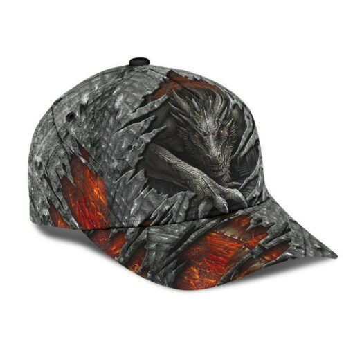 Dragon Red Eyes Lava Classic Cap 3D Unisex Hat, Cap For Summer, Human Cap, Trending Cap, American Cap Hat Classic Cap - Image 2