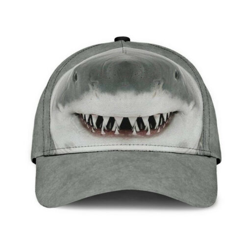 Shark Fluffy Soft Fur Gray Hat Classic Cap 3D, Human Cap 3D, Hat Classical Cap