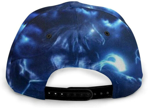 Thunder Horses Blue Lightning Adjustable Trucker Hat Classic Cap - Image 3