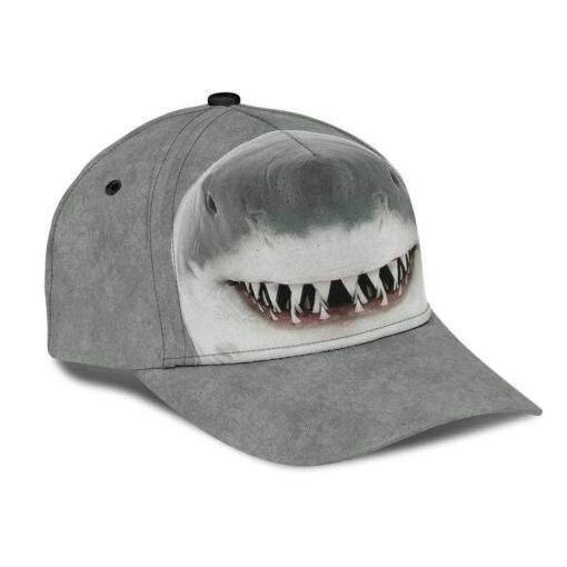 Shark Fluffy Soft Fur Gray Hat Classic Cap 3D, Human Cap 3D, Hat Classical Cap - Image 2