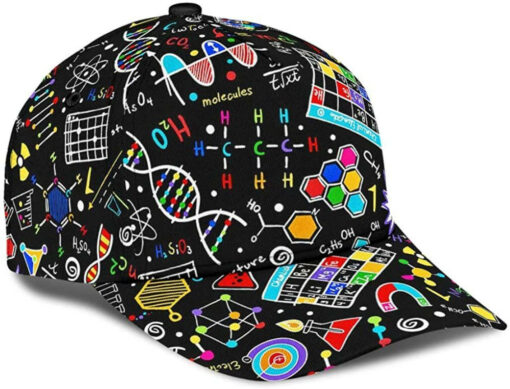 Scie Chemistry Black 3D Printed Unisex Hat Classic Cap, Snapback Cap, Baseball Cap - Image 3