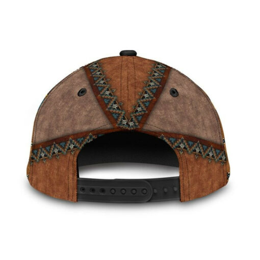 Native American Brown Pattern Hat Classic Cap 3D Skull Cap, Human Cap, Trending Cap, American Classic Cap - Image 4