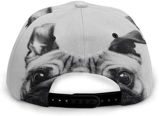 Pug Classic Cap Baseball 3D Cap Adjustable Twill Sports Dad Hats for Unisex - Image 3