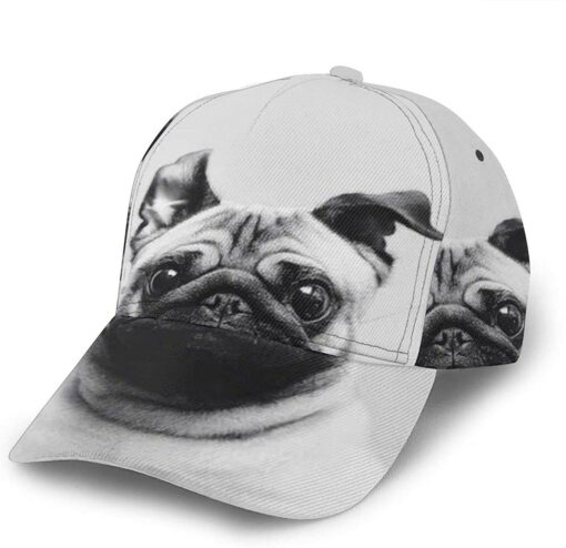 Pug Classic Cap Baseball 3D Cap Adjustable Twill Sports Dad Hats for Unisex - Image 2