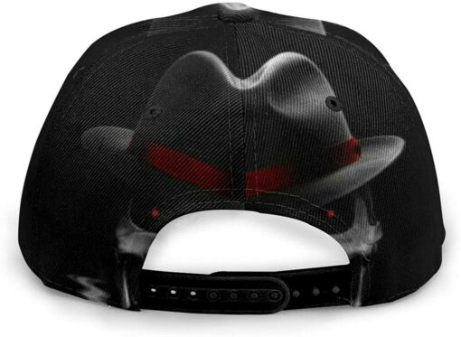 Baseball Cap Black Skull with Hat Smoking Fashion Caps Trucker Hats Sports Hat - Image 3