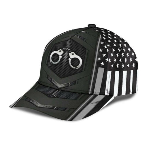 Prison Officer Correction Flag Carbon Hat Classic Cap - Image 3