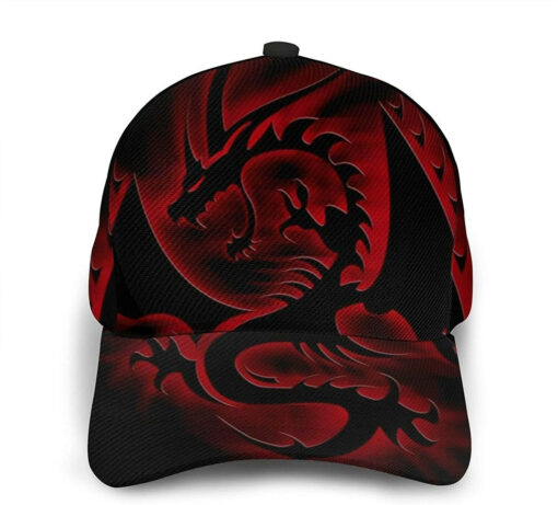 Black Dragon Emblem Curved Edge Baseball Cap 3D Hip-Hop Hat Outdoor Trucker Hat Classic Cap