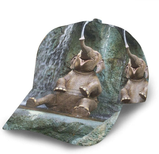 Cute Elephant Print Classic Baseball 3D Cap Adjustable Twill Sports Dad Hats for Unisex Hat Classic Cap - Image 2