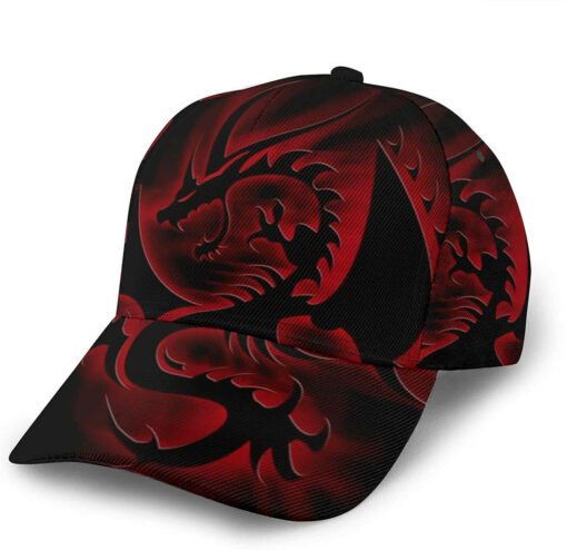 Black Dragon Emblem Curved Edge Baseball Cap 3D Hip-Hop Hat Outdoor Trucker Hat Classic Cap - Image 2